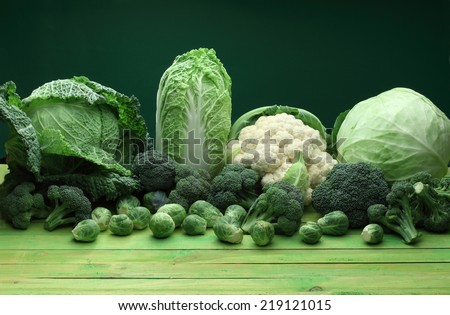 Cabbage variety: cauliflower, broccoli, chinese cabbage, savoy cabbage, brussel sprouts