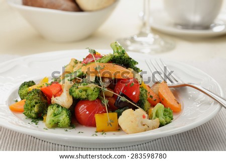 Hot vegetable salad
