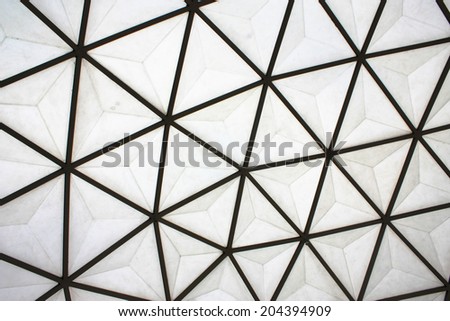 background of geodesic dome roof structure