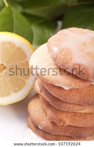 Lemon cookies light healthy diet dessert for the summer