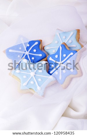 Christmas cookies, Christmas biscuits, Christmas baking, bakery, blue stars,