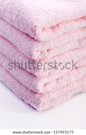 luxury pink towels for wellness spa and bahth