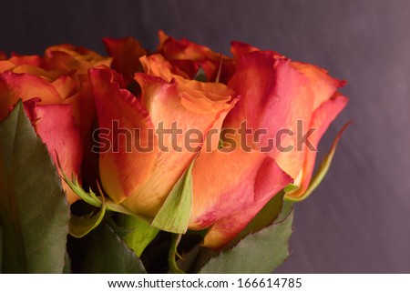 natural orange rose flower bouquet