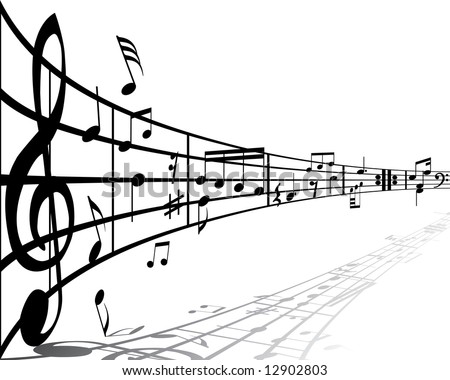 Music Backgrounds on Stock Vector   Music Background With Different Notes On The White