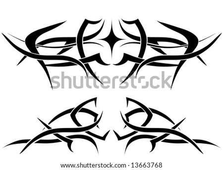 stock vector : Patterns of tribal tattoo for design use