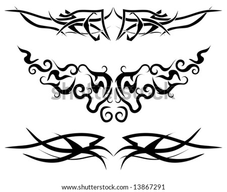 stock vector Patterns of tribal tattoo for design use tribal patterns