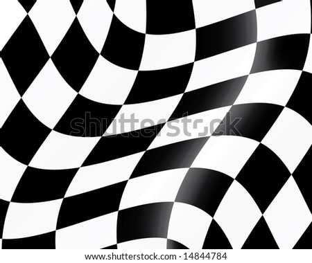 stock vector Black and white checked racing flag Vector illustration