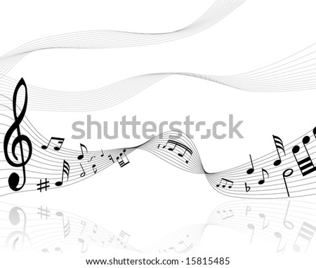 musical notes background. stock vector : Musical notes