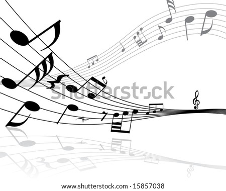 musical notes vector. stock vector : Musical notes