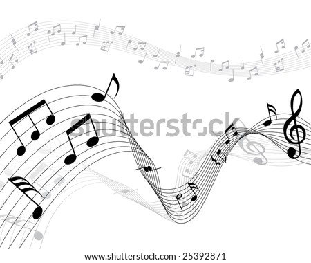 stock vector Musical note stuff vector backgrounds with notes and lines