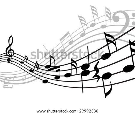 musical notes vector. stock vector : Musical notes