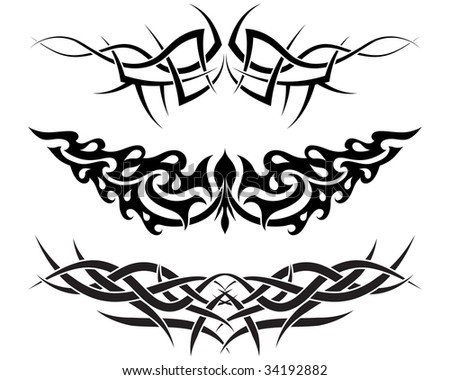 stock vector Patterns of tribal tattoo for design use