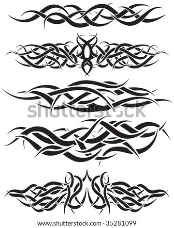 Tribal wolf tattoo designs for