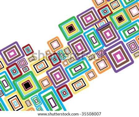 Rectangle stroke elements background in different colors.  In my portfolio also available vector version for this picture.