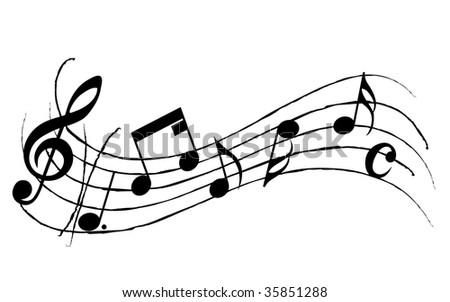 stock vector Vector musical notes staff background for design use