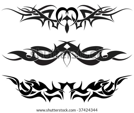 stock photo Patterns of tribal tattoo for design use