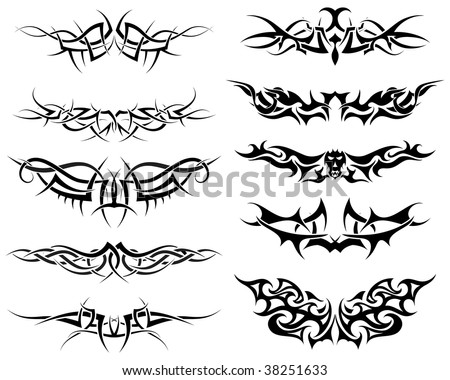 stock vector Patterns of tribal tattoo for design use tattoo tribal designs