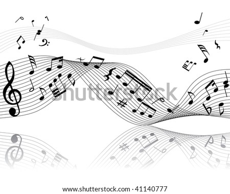 musical notes background. stock photo : Musical notes
