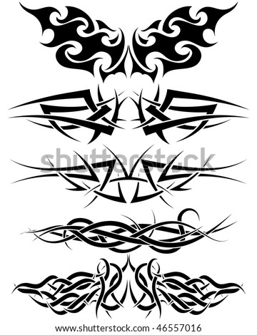 Patterns of tribal tattoo