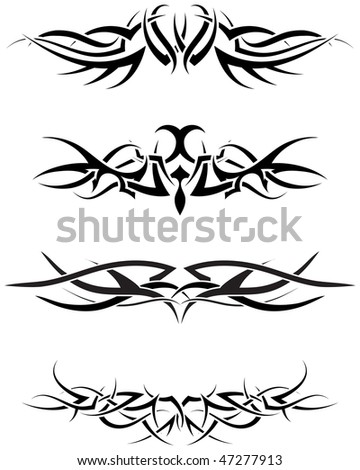 stock vector Patterns of tribal tattoo for design use