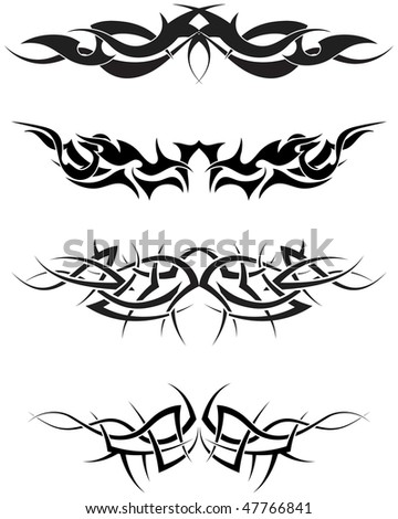 stock photo Patterns of tribal tattoo for design use