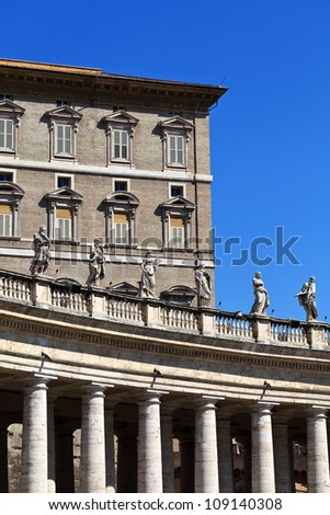 Pope residence building. Vatican. Rome. Europe.