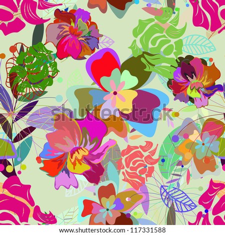 Seamless vector floral pattern For easy making seamless pattern just drag all group into swatches bar and use it for filling any contours. Seamless vector floral pattern For easy making seamless pattern just drag all group into swatches bar and use it for filling any contours.