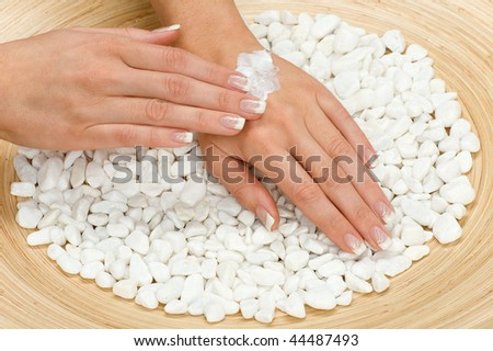 Nice hands with lotion