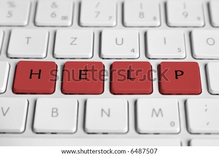 Computer keyboard showing \
