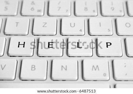 Computer keyboard showing \