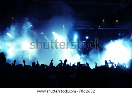stock photo : Cheering crowd cheering crowd silhouette. stock photo : Cheering crowd