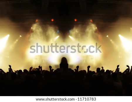 stock photo : Cheering crowd cheering crowd silhouette. stock photo : Cheering crowd