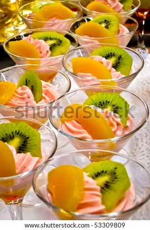 stock photo Sweet buffet Catering food at a wedding party