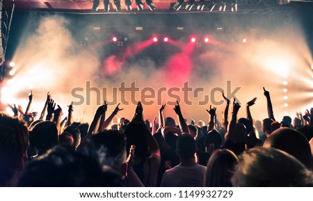 Concert crowd at rock concert