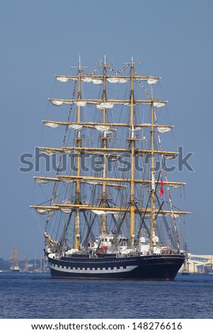 RIGA, LATVIA - JUL 28: Sailing ship \