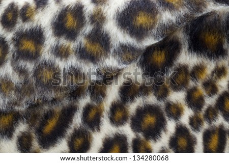 close up shot of fake leopard tiger fur texture background