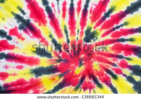 close up shot of tie dye fabric texture background