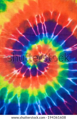 close up shot of colorful tie dye fabric texture background
