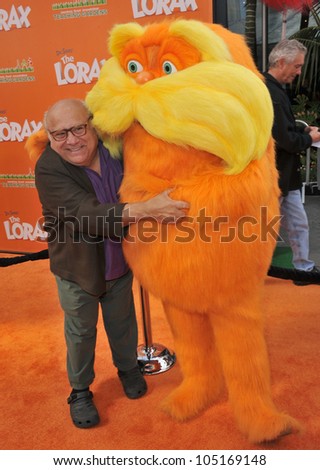 LOS ANGELES, CA - FEBRUARY 19, 2012: Danny DeVito at the world premiere of his new animated movie \