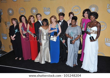 LOS ANGELES, CA - JANUARY 29, 2012: Cast of The Help at the 17th Annual Screen Actors Guild Awards at the Shrine Auditorium, Los Angeles. January 29, 2012  Los Angeles, CA