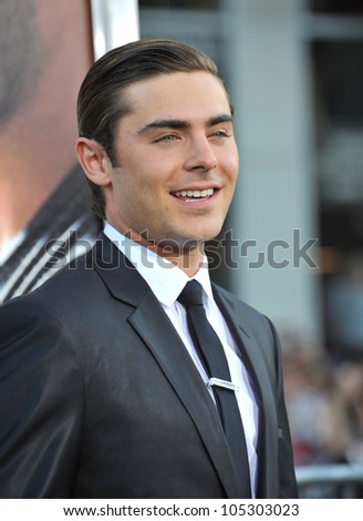 LOS ANGELES, CA - APRIL 16, 2012: Zac Efron at the world premiere of his new movie \