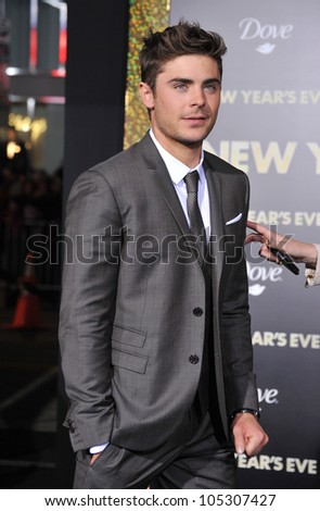 LOS ANGELES, CA - DECEMBER 5, 2011: Zac Efron at the world premiere of his new movie \