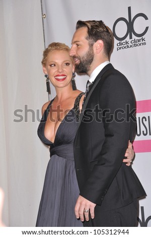 LOS ANGELES, CA - NOVEMBER 20, 2011: Katherine Heigl & Josh Kelley at the 2011 American Music Awards at the Nokia Theatre L.A. Live in downtown Los Angeles. November 20, 2011  Los Angeles, CA