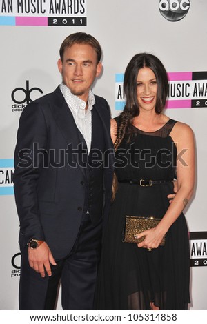 LOS ANGELES, CA - NOVEMBER 20, 2011: Alanis Morissette & Mario Treadway  at the 2011 American Music Awards at the Nokia Theatre, L.A. Live in downtown Los Angeles. November 20, 2011  Los Angeles, CA