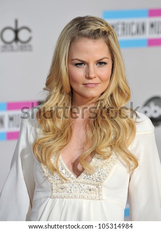 LOS ANGELES, CA - NOVEMBER 20, 2011: Jennifer Morrison arriving at the 2011 American Music Awards at the Nokia Theatre, L.A. Live in downtown Los Angeles. November 20, 2011  Los Angeles, CA