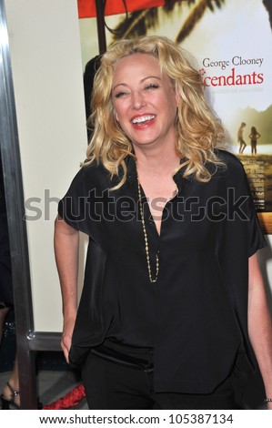 BEVERLY HILLS, CA - NOVEMBER 15, 2011: Virginia Madsen at the Los Angeles premiere of \
