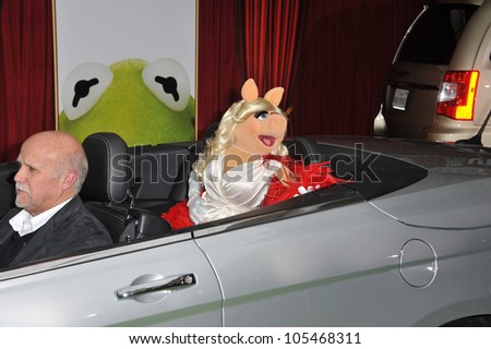 LOS ANGELES, CA - NOVEMBER 12, 2011: Miss Piggy at the world premiere of \