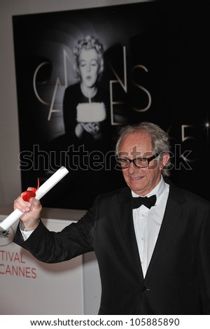 CANNES, FRANCE - MAY 27, 2012: Director Ken Loach, winner of the Jury Prize for 