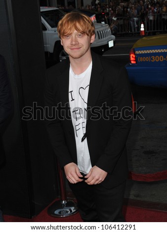 LOS ANGELES, CA - JULY 28, 2011: Rupert Grint at the Los Angeles premiere of \