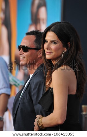 LOS ANGELES, CA - AUGUST 1, 2011: Sandra Bullock & exec. producer Jonathon Komack Martin at the premiere of The Change-Up at the Regency Village Theatre, Westwood. August 1, 2011  Los Angeles, CA